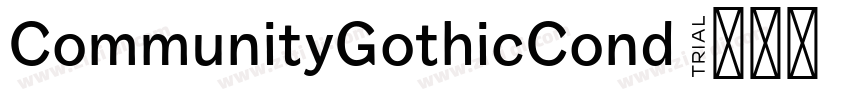 CommunityGothicCond 字体转换